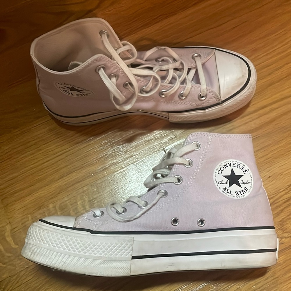 Light Purple Platform Converse Size 8